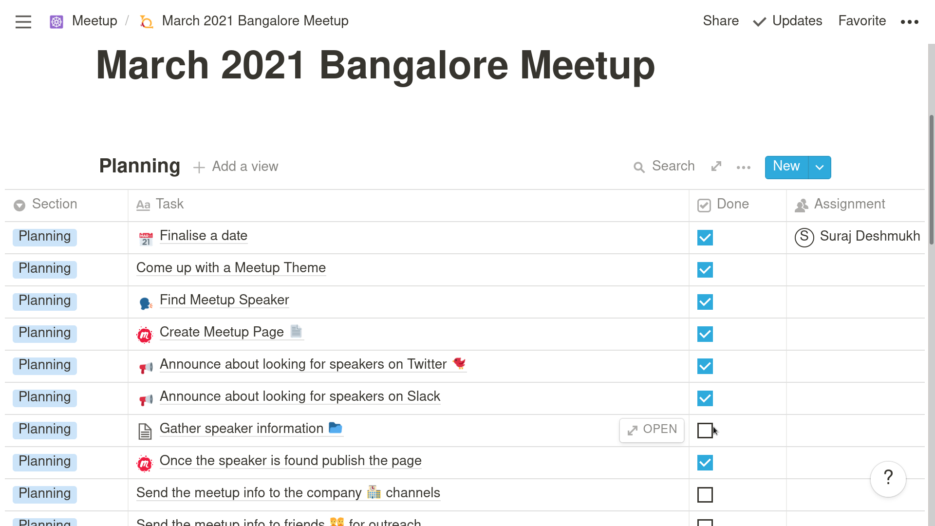 Meetup Checklist 1